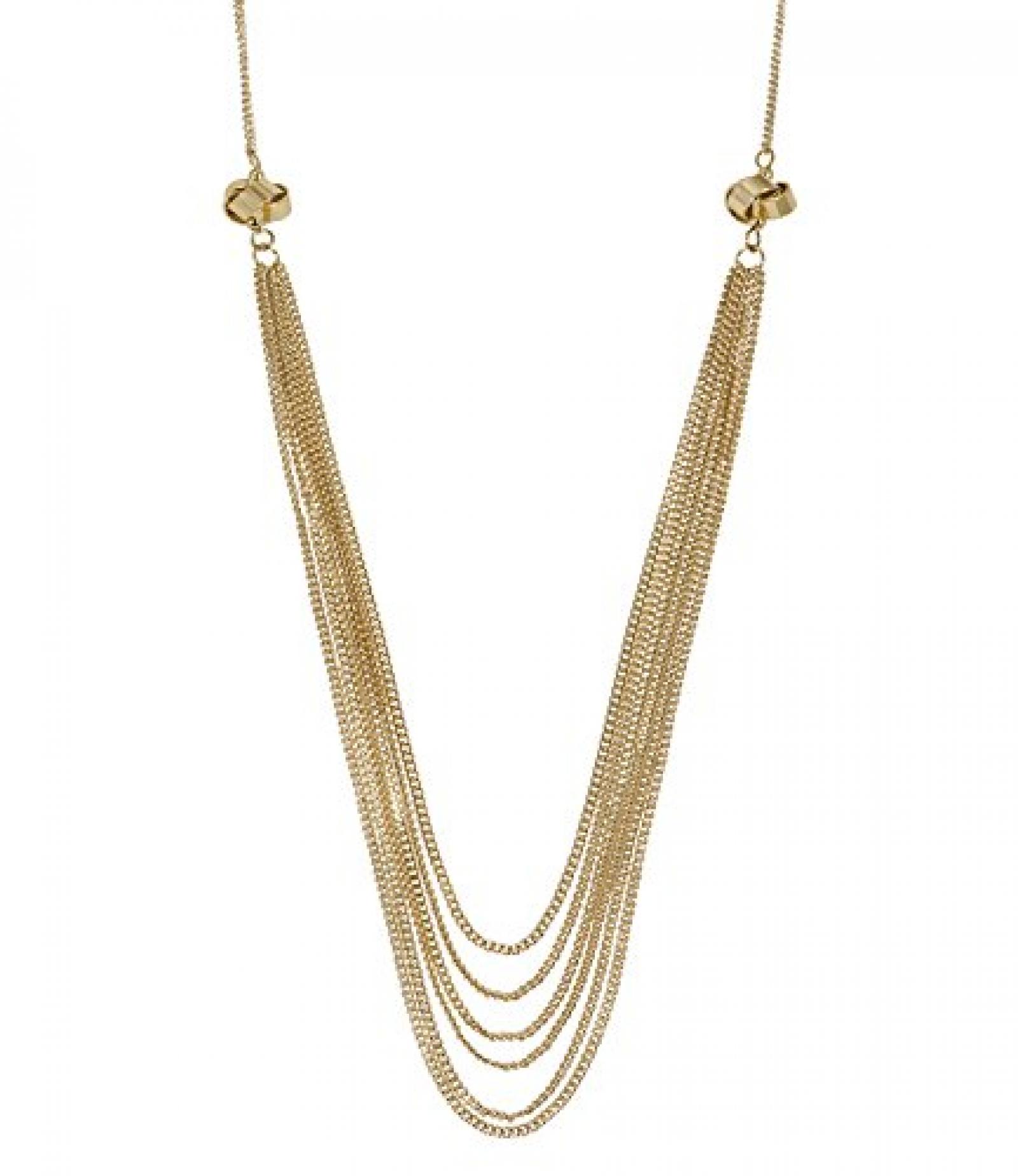 SIX "Wired" goldene Kette in Wasserfall Optik an zwei Knoten (380-727) 